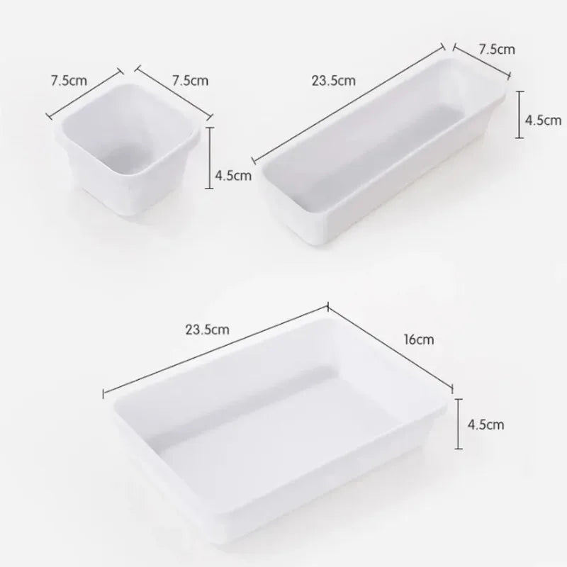 Desktop Miscellaneous Drawer Storage Box Partition Artifact Can Be Freely Combined with 8PCS Cosmetics Storage Organization Box