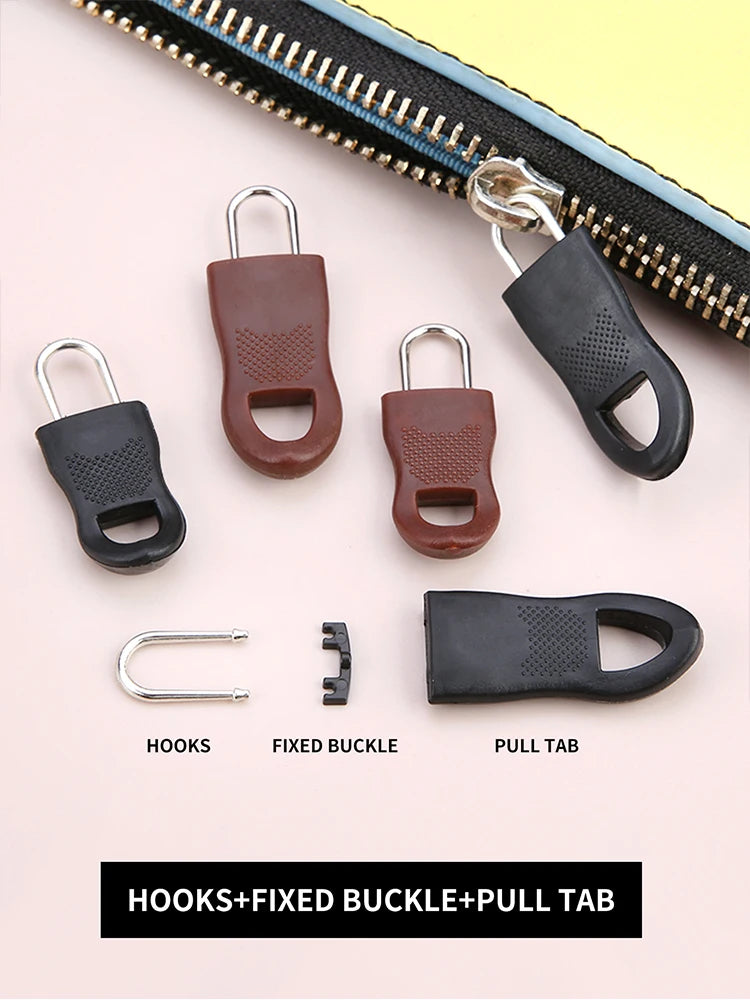 8/10pcs Replacement Zipper Head Tool-free Removable Zipper Puller for Luggage Schoolbag End Fit Rope Tag Clothing ZipFixerBroken