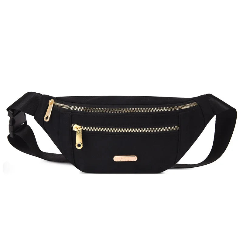 Waist Bags for Women Oxford Leisure Color Waist Bag Shoulder Crossbody Chest Bags Handbags All-match Messenger Belt Bags