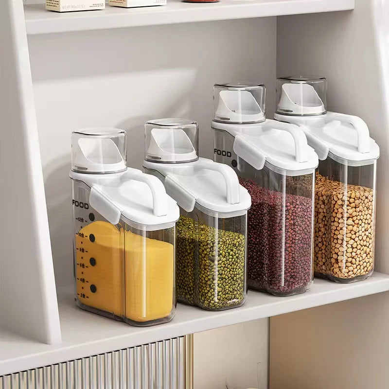 Airtight Food Storage Containers Cereal Dispenser Cereal Container Storage Box Rice Dispenser Grain Dispenser Kitchen Organizer