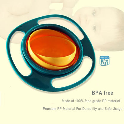 Universal Gyro Bowl 360 Rotate Spill Proof Feeding