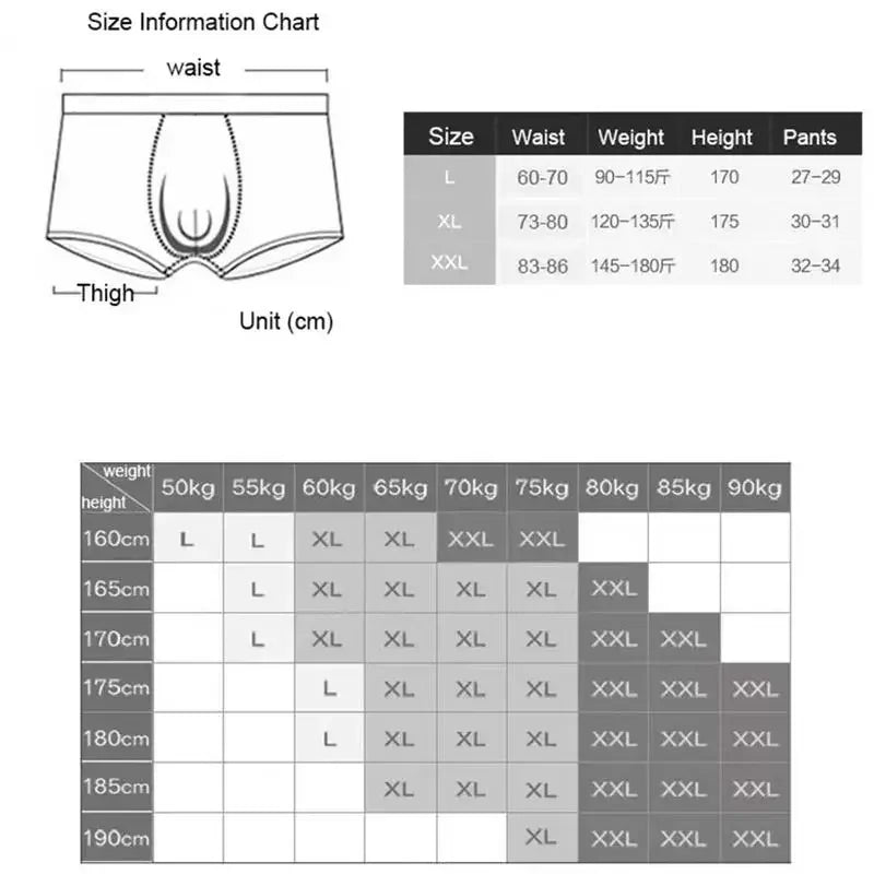 4Pcs/Lot Men's Underwear Boxer Fashion Sexy Underwear Antibacterial Soft  Comfortable Underwear Brand Boxer Shorts Men's Panties