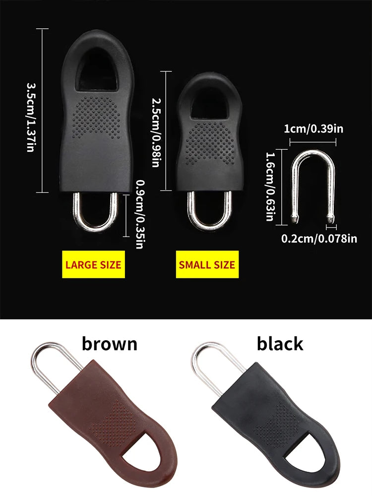 8/10pcs Replacement Zipper Head Tool-free Removable Zipper Puller for Luggage Schoolbag End Fit Rope Tag Clothing ZipFixerBroken