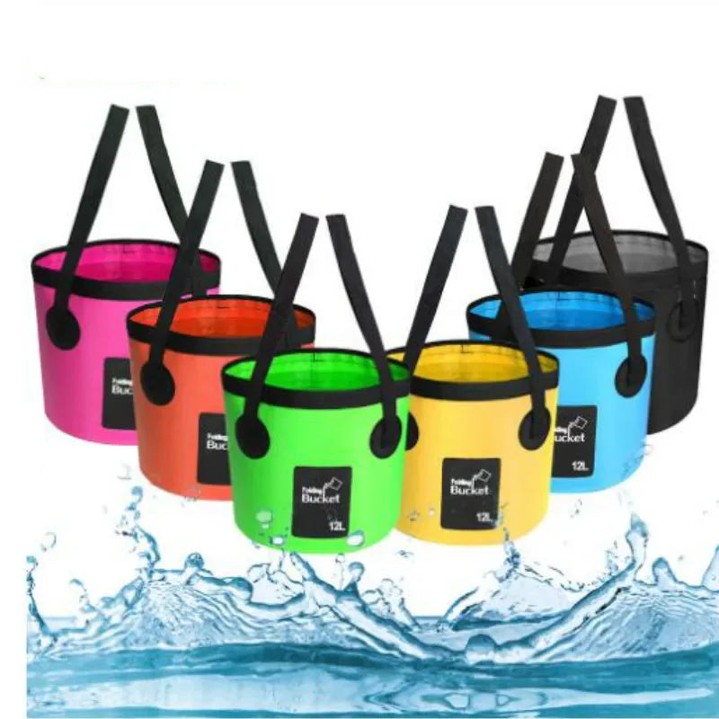 12L 20L Bowl Sink Washing Bag Car Wash Bucket Portable Outdoor Travel Foldable Water Multifunction Folding