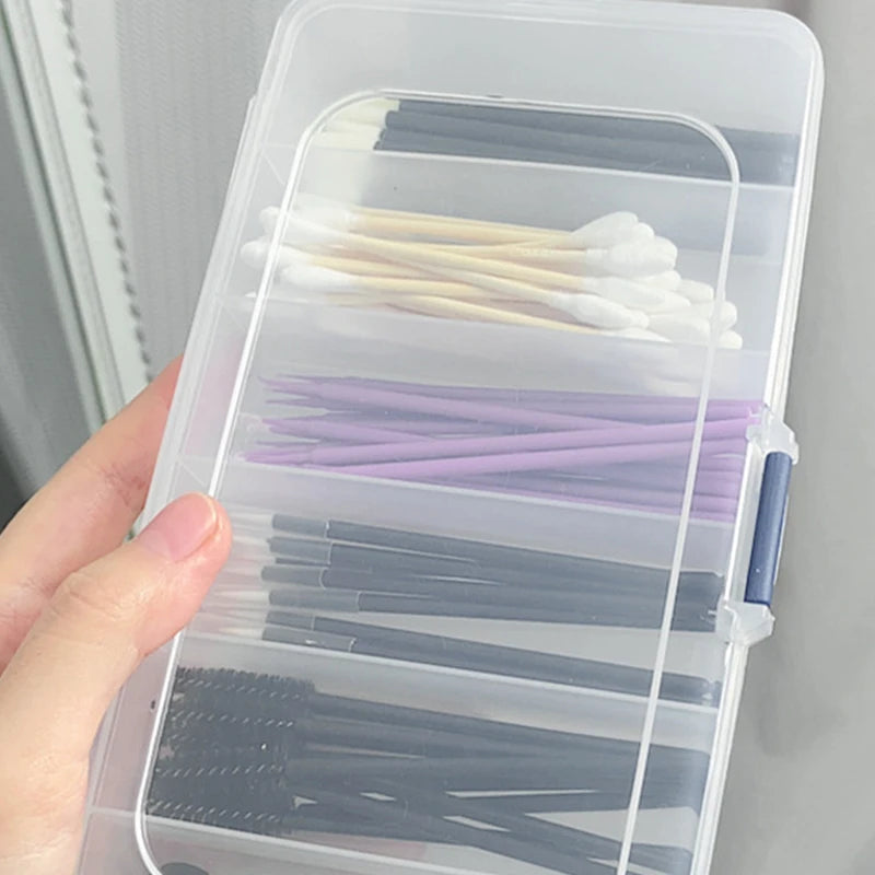 5/6 Grid Compartment Storage Box Transparent Square Earrings Case Jewelry Finding Accessories Packaging Bead Pearl Organizer