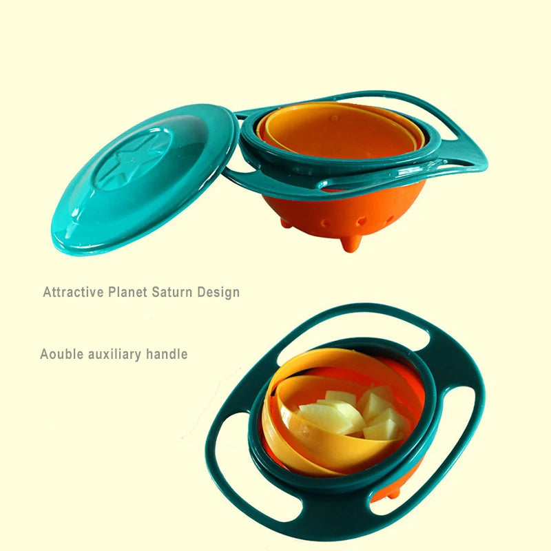 Universal Gyro Bowl 360 Rotate Spill Proof Feeding