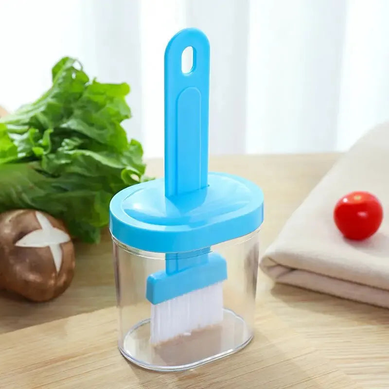 1 brosse à huile pour crêpes, brosse à huile intégrée avec bouteille, outil de cuisson à haute température pour la cuisine et la maison