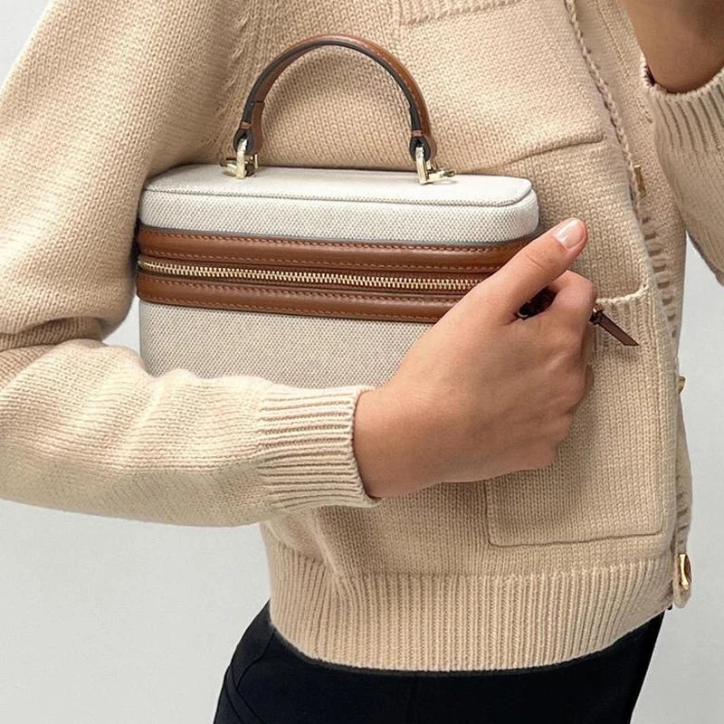 Fashion Box Women Handbags Designer Thick Canvas Shoulder Crossbody Bags Casual Spring and summer Small Purses 2024