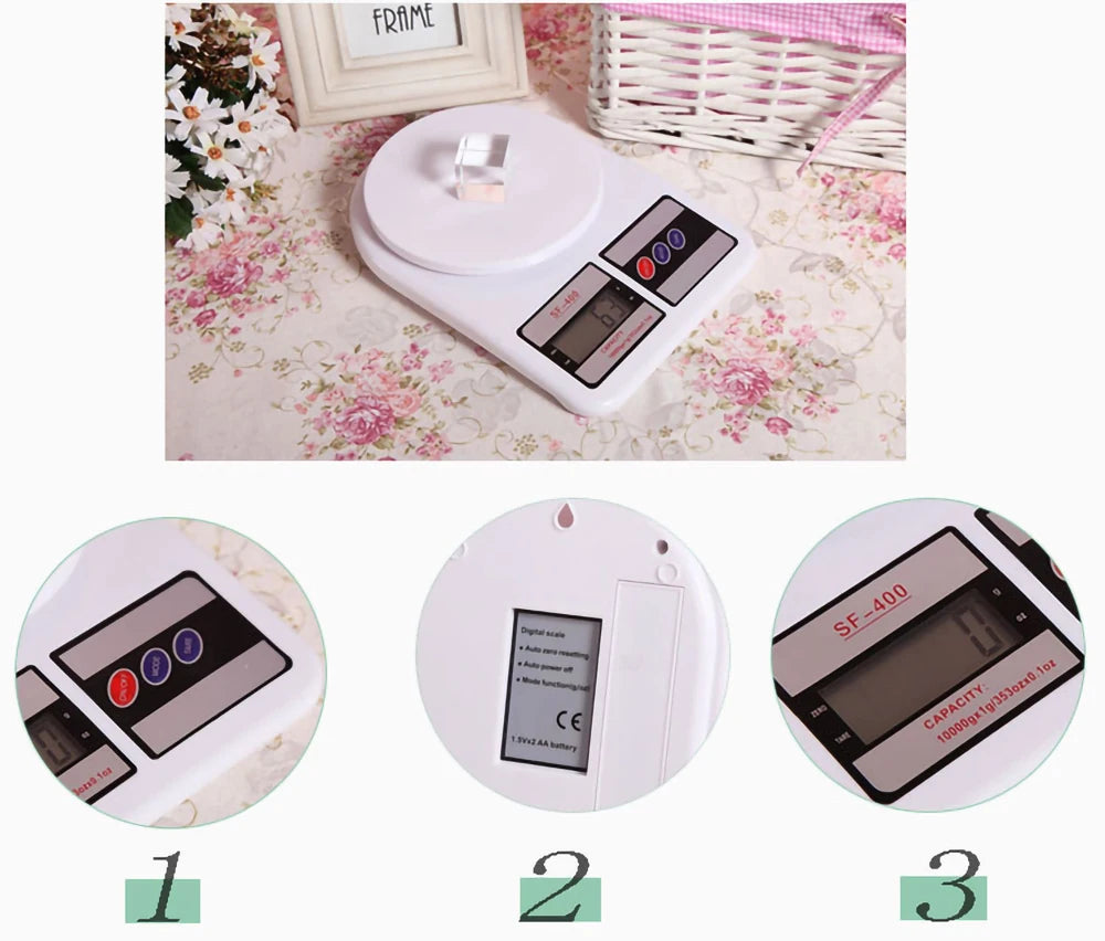 Portable Digital Electronic  Scales 10kg 0.01 Jewelry Precision Scale display multifunctional kitchen scales Household goods