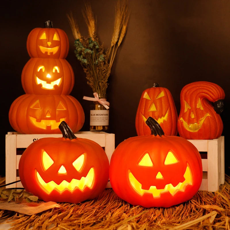 Halloween Decoration Scream Pumpkin Led Festival Accessories Decorations Bright Materials Ring Light Fairy Lights Night Outdoor