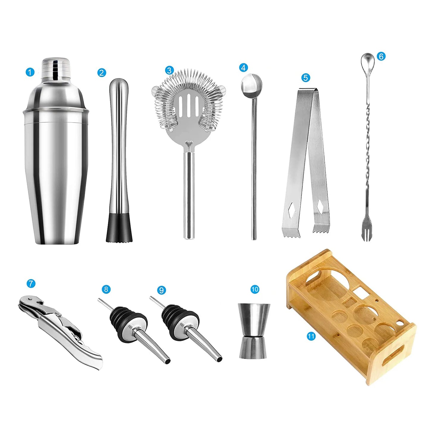 Profissional Cocktail Shaker Set Bartending Equipment Bar Wine Martini Drink Mixer Boston Shaker Bartender Kit Barware tools