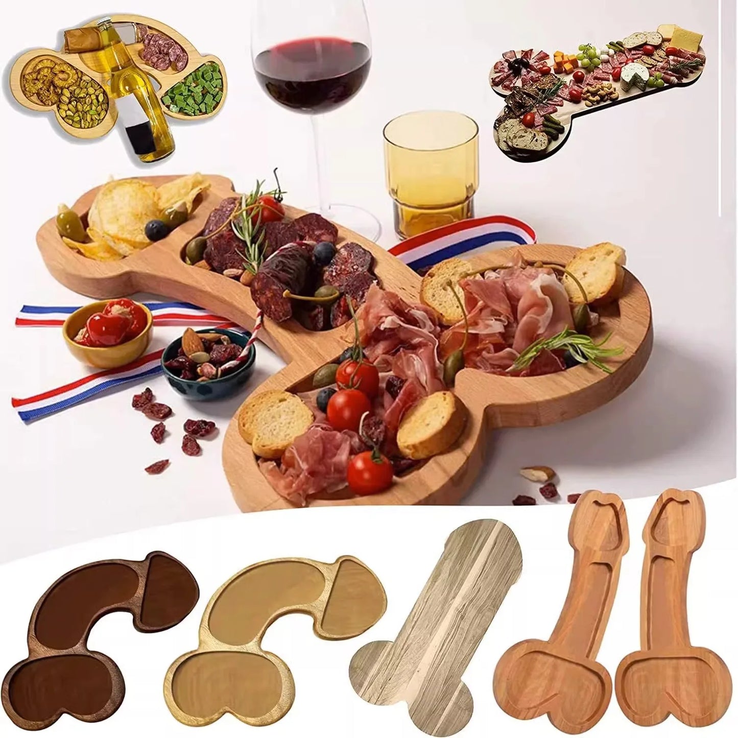 Western European Wooden Creative Tray Ornament Funny Tray Adult Party Food Tray Plate Appetizer Plate Fornasetti