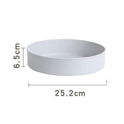 1pc 360 Degree Rotating Cabinet Organizer Kitchen Bathroom Cosmetic Turntable Storage Tray Non-Slip Spice Round Rack Plate