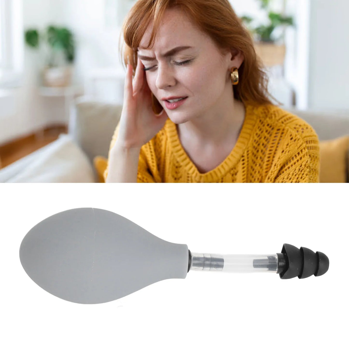 Reduce Tension Ear Pressure Tool Portable Silicone Inner Ear Pressure Tool for Headache