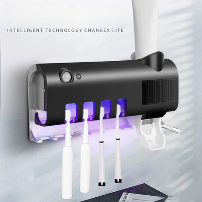 Toothbrush and Towel Disinfection Two in One Shelf Wall Mounted Intelligent Light Filled Ultraviolet Sterilization Sterilizer