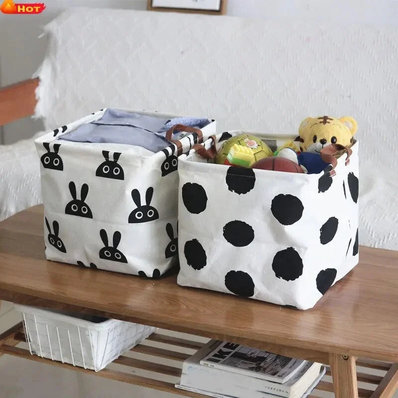 Cotton And En Dirty Clothes Foldable Laundry Household Sundries Storage Basket