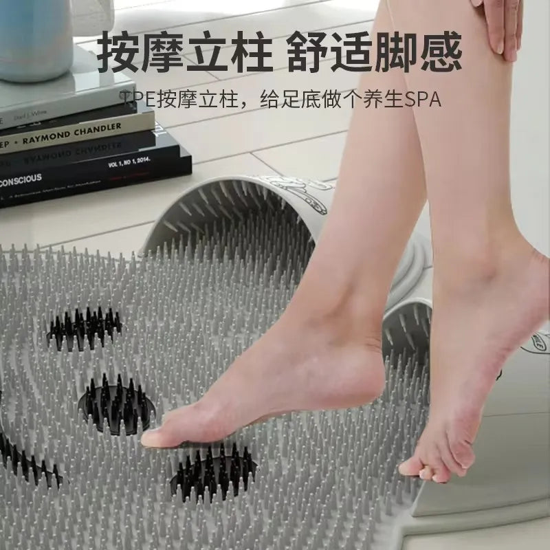 Silicone Rabbit Foot Rubbing Bathroom Anti-slip Mat Back Rubbing Massage Mat Scrubbing Bath Wash Dead Skin Shower Floor Mats