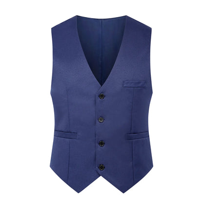 2024 Spring and Autumn New Style British Fashion Men's Suit Vest Slim Waistcoat Men's Vest Korean Style Suit Vest