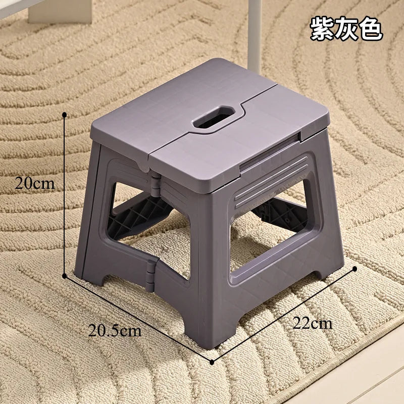 1pc Portable folding stool for outdoor adventures - durable plastic, ideal for travel and home use