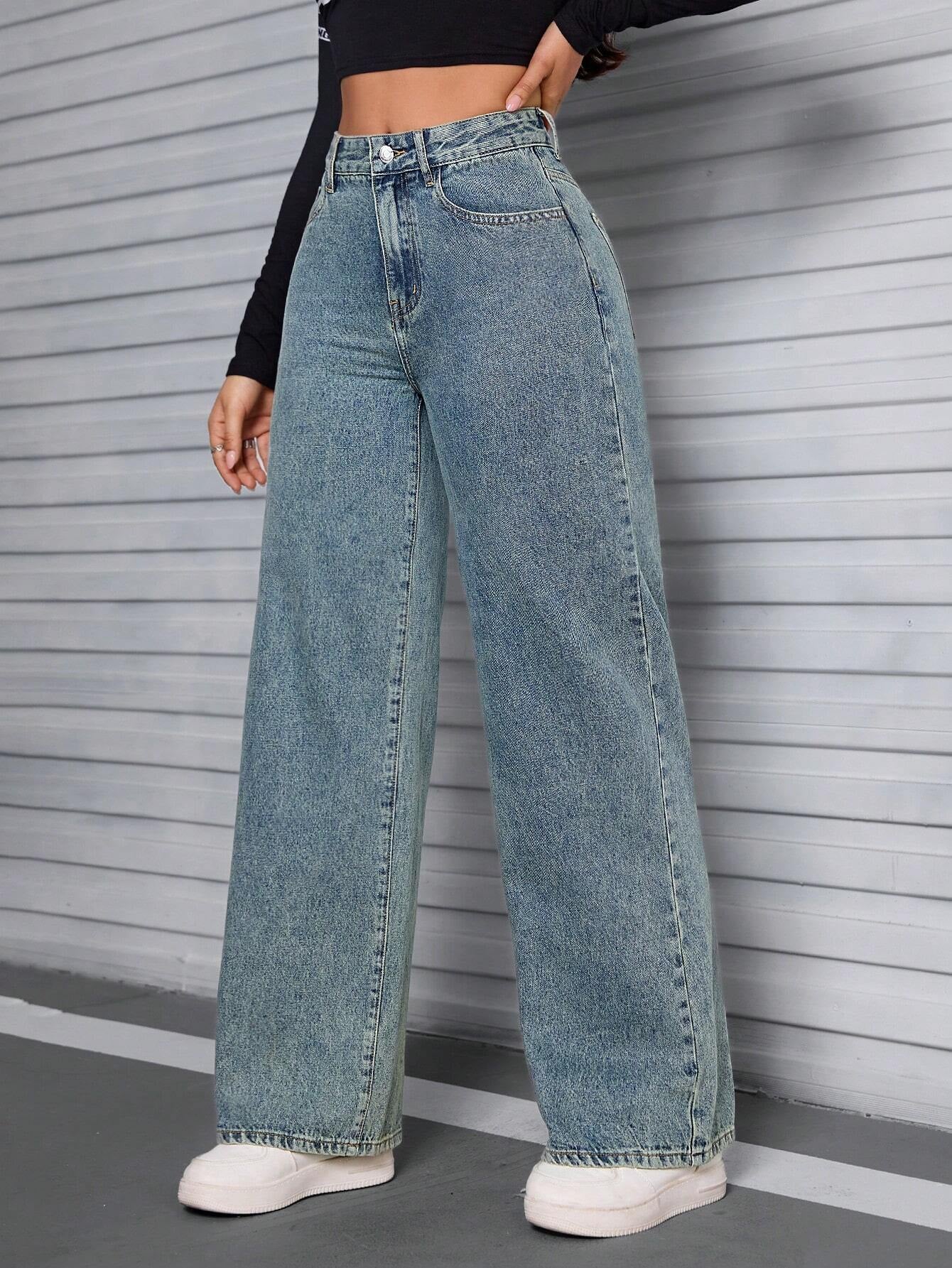 Women'S Pocketed Denim Pants