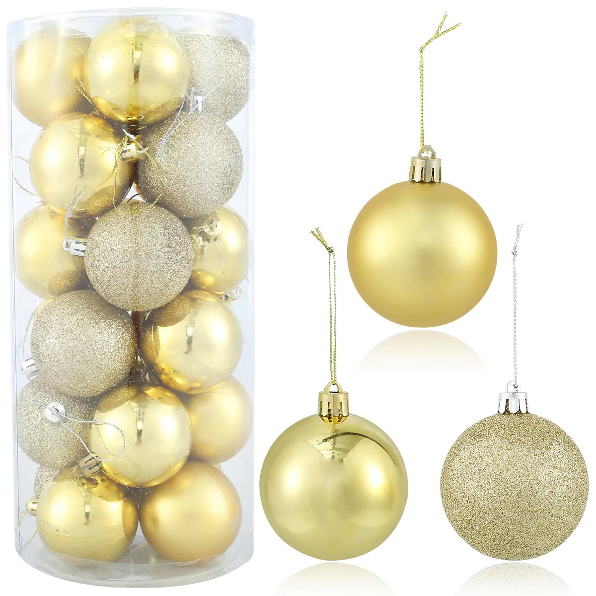 24Pcs Christmas Ball Set 6Cm Christmas Tree Decoration Hanging Ball Christmas Pendant Christmas Tree Pendant Home Garden Decor