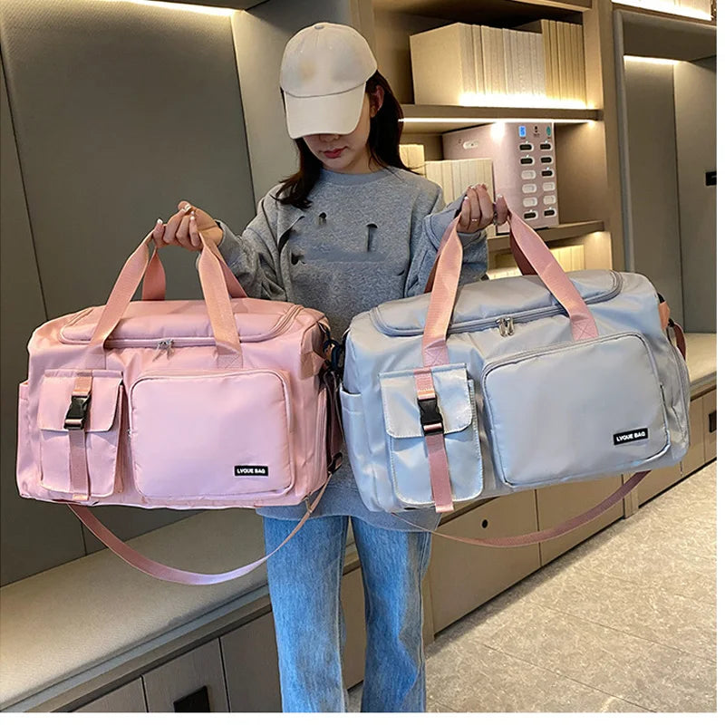 Sports Gym Bag Travel Dry Wet Handbags for Women Female Swimming Shoulder Crossbody Fitness Outdoor Travel Bag Weekender Duffel