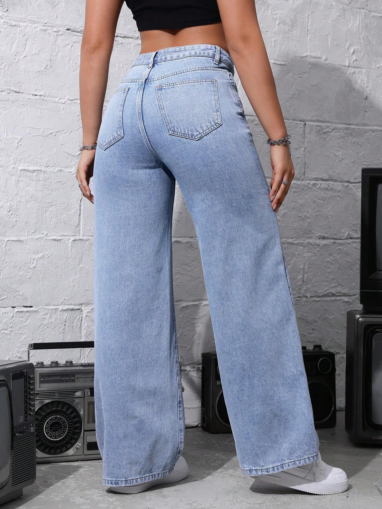 Women'S Pocketed Denim Pants