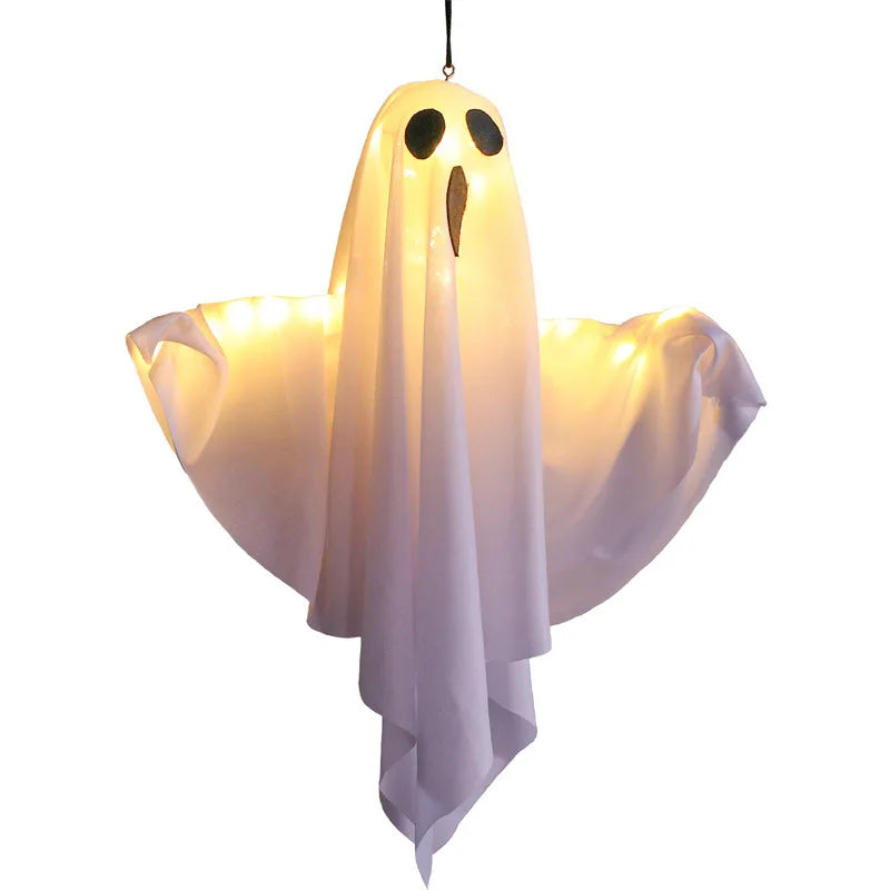 Halloween Party LED Luminous Ghost Home Indoor Outdoor Decoration Supplies Haunted House Bar Hanging Horror Props with Light