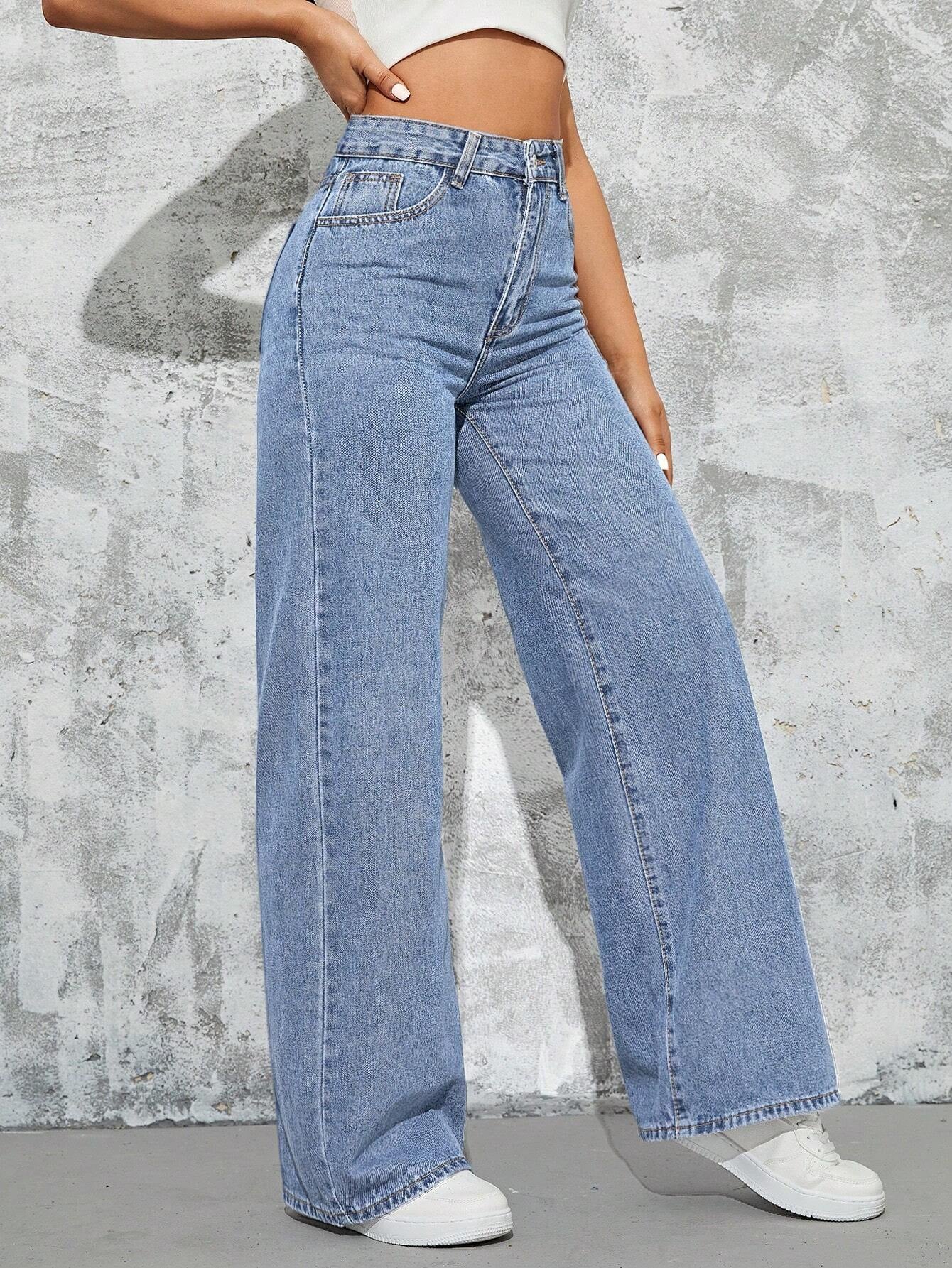 Women'S Pocketed Denim Pants