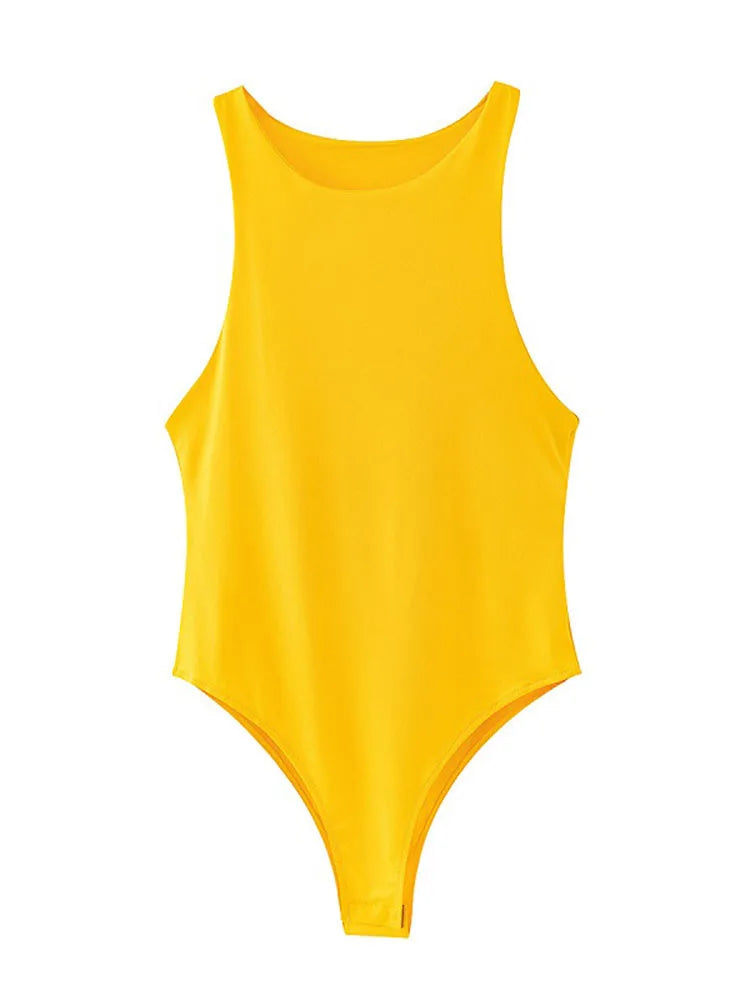 Sheda summer solid bodysuits